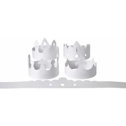 Kronor av papp, H: 10-16,5 cm, L: 60 cm, 230 g, vit, 5 st./ 1 förp.