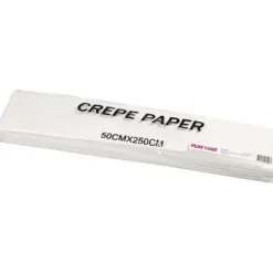 Kräppapper, ark 50x250 cm, 22 g, vit, 10 ark/ 1 förp.