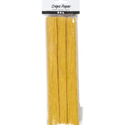 Kräppapper, ark 25x60 cm, Stretchbarhet: 180%, 105 g, curry, 3 ark/ 1 förp.