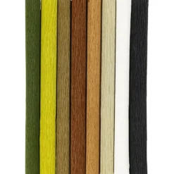 Kräppapper, ark 25x60 cm, Stretchbarhet: 180%, 105 g, natur, 8 ark/ 1 förp.