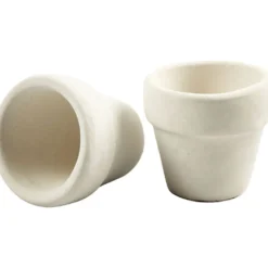 Krukor, H: 4,6 cm, Dia. 5,2 cm, vit, 48 st./ 1 förp.