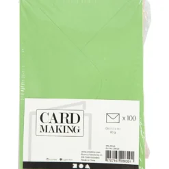 Kuvert, kuvertstl. 11,5x16 cm, 80 g, mixade färger, 10x10 st./ 1 förp.