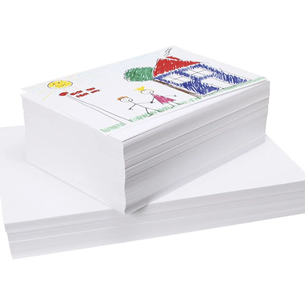 Kvalitetsritpapper, A3,A4, 130+160 g, vit, 750 ark/ 1 förp.