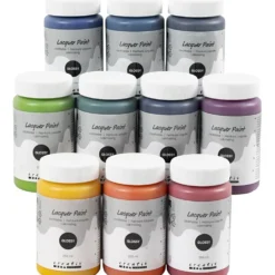 Lackfärg, blank, mixade färger, 10x250 ml/ 1 förp.