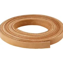 Läderband, B: 10 mm, tjocklek 3 mm, natur, 2 m/ 1 förp.