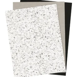 Läderpapper, ark 21x27,5+21x28,5+21x29,5 cm, tjocklek 0,55 mm, enfärgad,folie,tryck, 3 ark/ 1 förp.