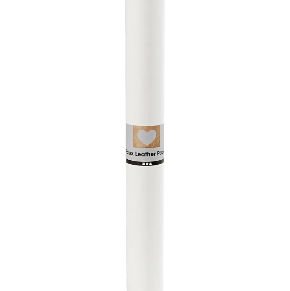 Läderpapper, B: 50 cm, enfärgad, 350 g, vit, 1 m/ 1 rl.