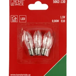 LED-glödlampa, H: 45 mm, Dia. 15 mm, 3 st./ 1 förp.