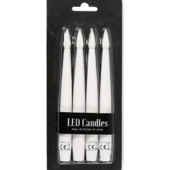 LED julgransljus, H: 15,5 cm, Dia. 14 mm, 4 st./ 1 förp.