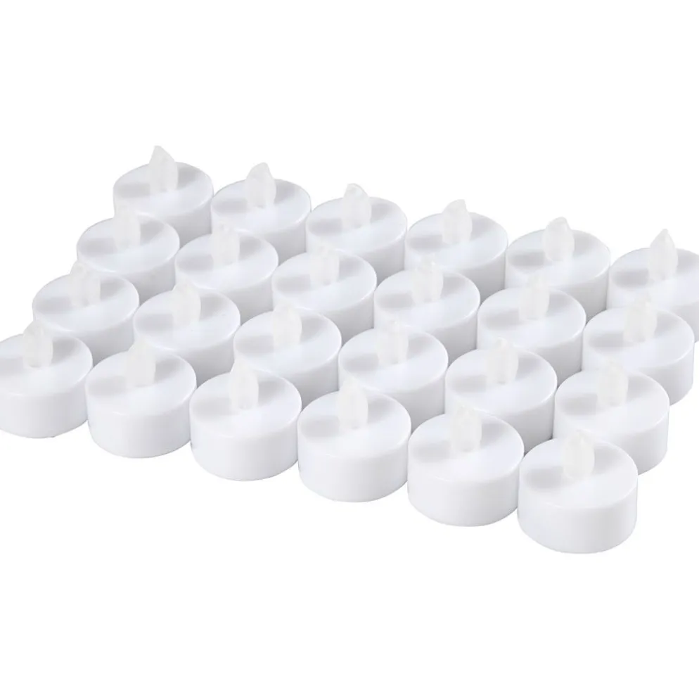 LED Värmeljus, H: 35 mm, Dia. 38 mm, vit, 24 st./ 1 förp.