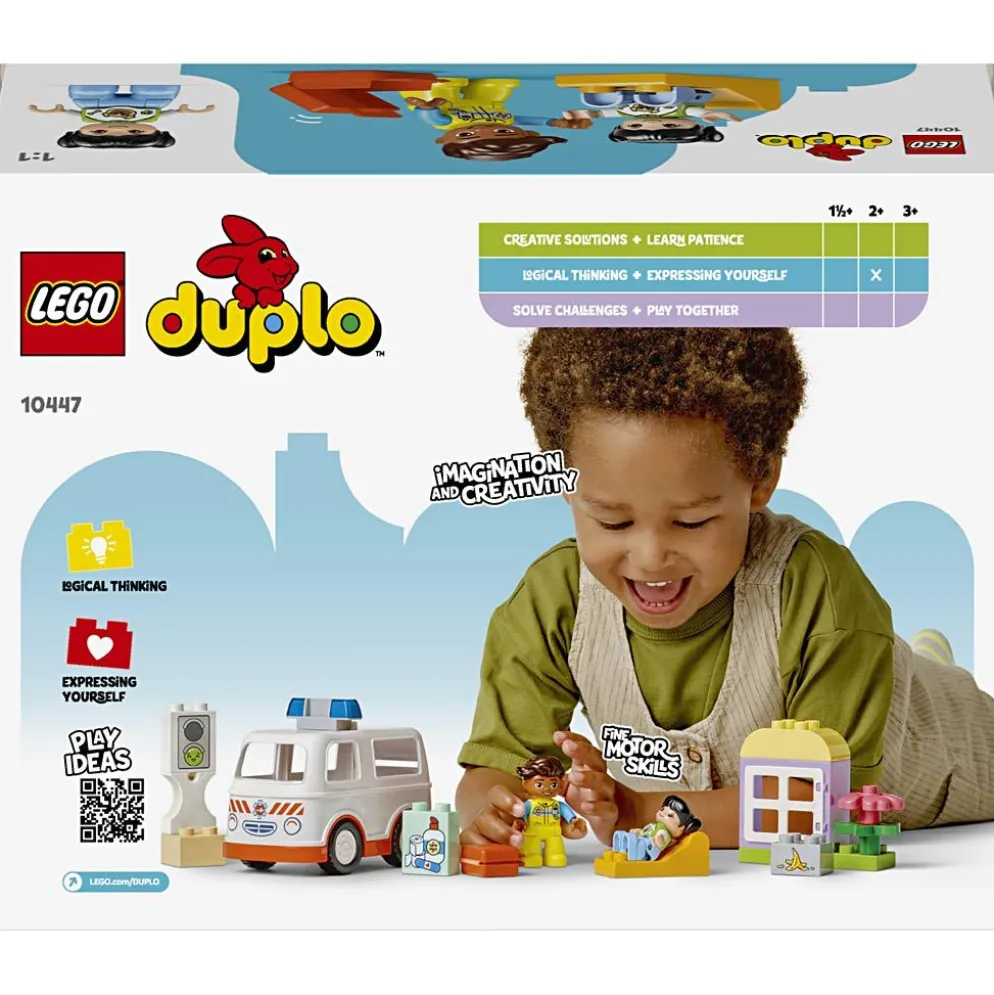 LEGO® DUPLO® ambulans med förare, 19 delar/ 1 förp.