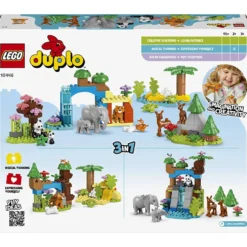 LEGO® DUPLO® 3-i-1 Vilda Djurfamiljer, 92 delar/ 1 förp.