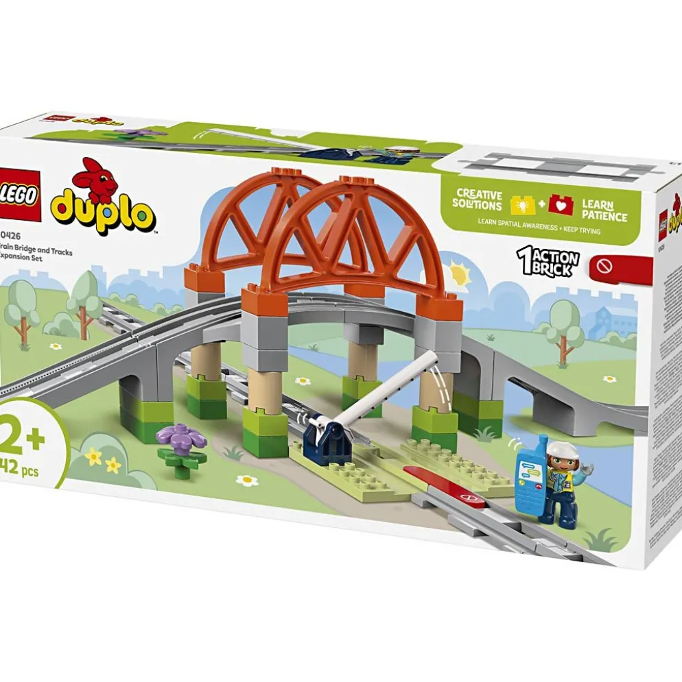 LEGO® DUPLO® utbyggnadsset för järnvägsbro och spår, 42 delar/ 1 förp.