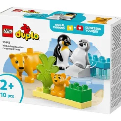 LEGO® DUPLO® Wild Animal Families pingviner och lejon, 10 delar/ 1 förp.