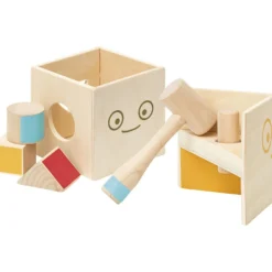 Lekset Mini Trä, Hammarbänk och klosslåda, stl. 9,7x9,7x9,7 cm, 2 set/ 1 set
