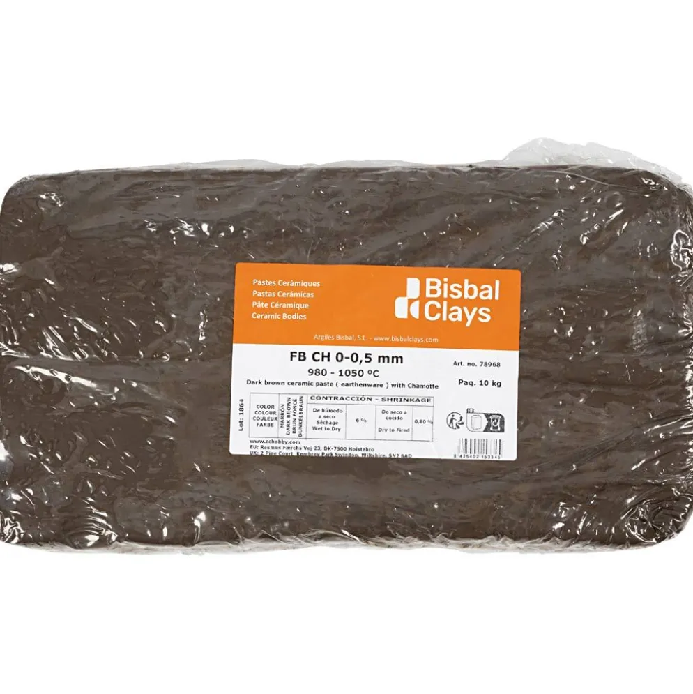 Lera med chamotte, mörkbrun, 10 kg/ 1 förp.