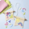 Liten väggbanner, Svalstjärtsform, H: 12 cm, B: 10,5, 300 g, ljusnatur, 2 st./ 1 förp.