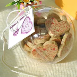 Livsmedelssäker Transparent plastboll, stl. 8 cm, 5 st./ 1 förp.