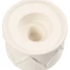 Ljusstakar, H: 6,6 cm, Dia. 9,3 cm, Hålstl. 2,2+4 cm, vit, 2 st./ 1 förp.
