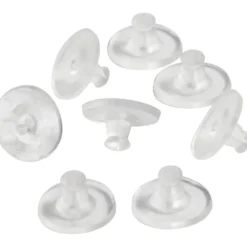 Lås till öronstickare, Dia. 10 mm, transparent, 10 par/ 1 förp.