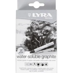 Lyra akvarellstift, grafit, 2B, 12 st./ 1 förp.