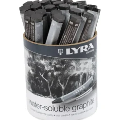 Lyra akvarellstift, grafit, L: 6,5 cm, 2B,6B,9B, 24 st./ 1 förp.