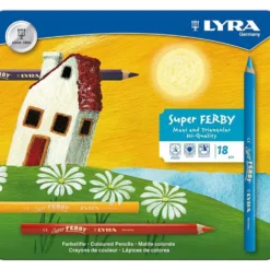 Lyra Super Ferby 1 färgpennor, L: 18 cm, kärna 6,25 mm, mixade färger, 18 st./ 1 förp.