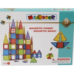 Magnetiskt Byggset, transparenta färger, 70 st./ 1 set