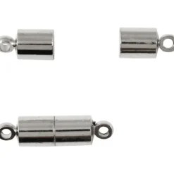 Magnetlås, L: 15 mm, Dia. 5 mm, försilvrad, 10 st./ 1 förp.