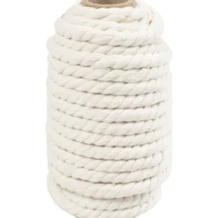 Makramésnöre, L: 12 m, Dia. 8,5 mm, råvit, 300 g/ 1 rl.