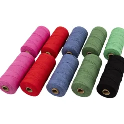 Makramésnöre, L: 315 M, tjocklek 1 mm, Tunn kvalitet 12/12, starka färger, 10x220 g/ 1 förp.