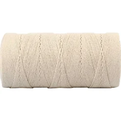 Makramésnöre, L: 315 M, tjocklek 1 mm, Tunn kvalitet 12/12, ljusnatur, 220 g/ 1 nystan