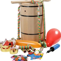 Maskeradtunna med dekoration, bok, H: 54 cm, stor, 1 set