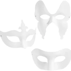 Masker, H: 10-20 cm, B: 18-20 cm, vit, 3x4 st./ 1 förp.