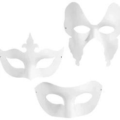 Masker, H: 10-20 cm, B: 18-20 cm, vit, 3x4 st./ 1 förp.