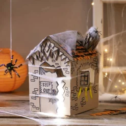Maxi DIY Kit Dekoration, Spökhus, svart, ljusbrun, orange, 1 förp.