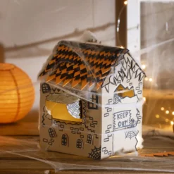 Maxi DIY Kit Dekoration, Spökhus, svart, ljusbrun, orange, 1 förp.