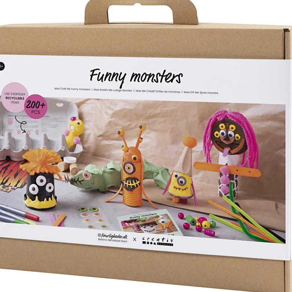 Maxi DIY Mix Roliga Monster, mixade färger, 1 förp.