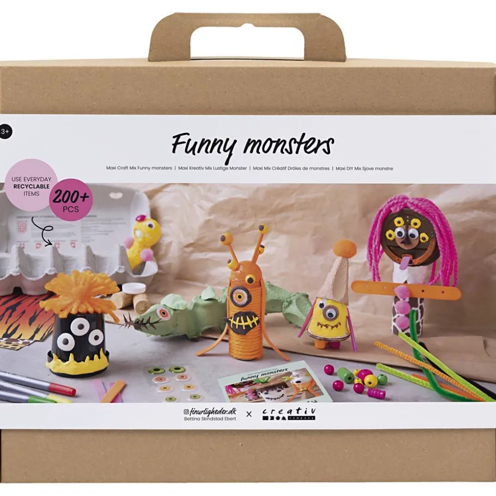 Maxi DIY Mix Roliga Monster, mixade färger, 1 förp.