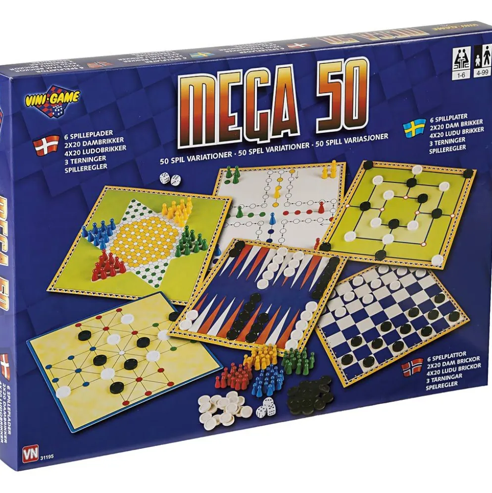 Mega 50 spelsamling, DK,NO,SE, 1 set
