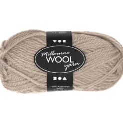 Melbourne ullgarn, L: 92 M, beige, 50 g/ 1 nystan