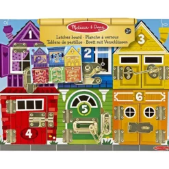 Melissa & Doug Latches aktivitetstavla, H: 3,5 cm, L: 40 cm, B: 30 cm, 1 st.
