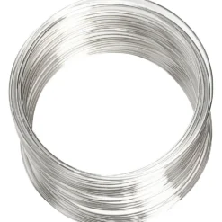 Memorywire, Dia. 6 cm, tjocklek 0,8 mm, ca. 11,5 m, försilvrad, 1 st.