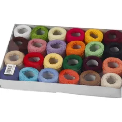 Mercericerat Bomullsgarn, mixade färger, 24x20 g/ 1 förp.