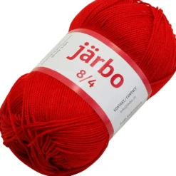 Merceriserat bomullsgarn, nr. 8/4, virknål 3, röd, 50 g/ 1 st.