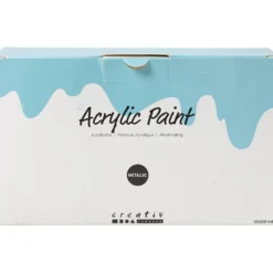 Metallic akrylfärg, mixade färger, 10x120 ml/ 1 förp.