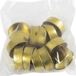 Metallinsats för ljus, stl. 15 mm, Hålstl. 44 mm, mässing, 12 st./ 1 förp.