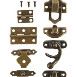 Minibeslag, stl. 16x19-19x29,5 mm, antikguld, 15 set/ 1 förp.