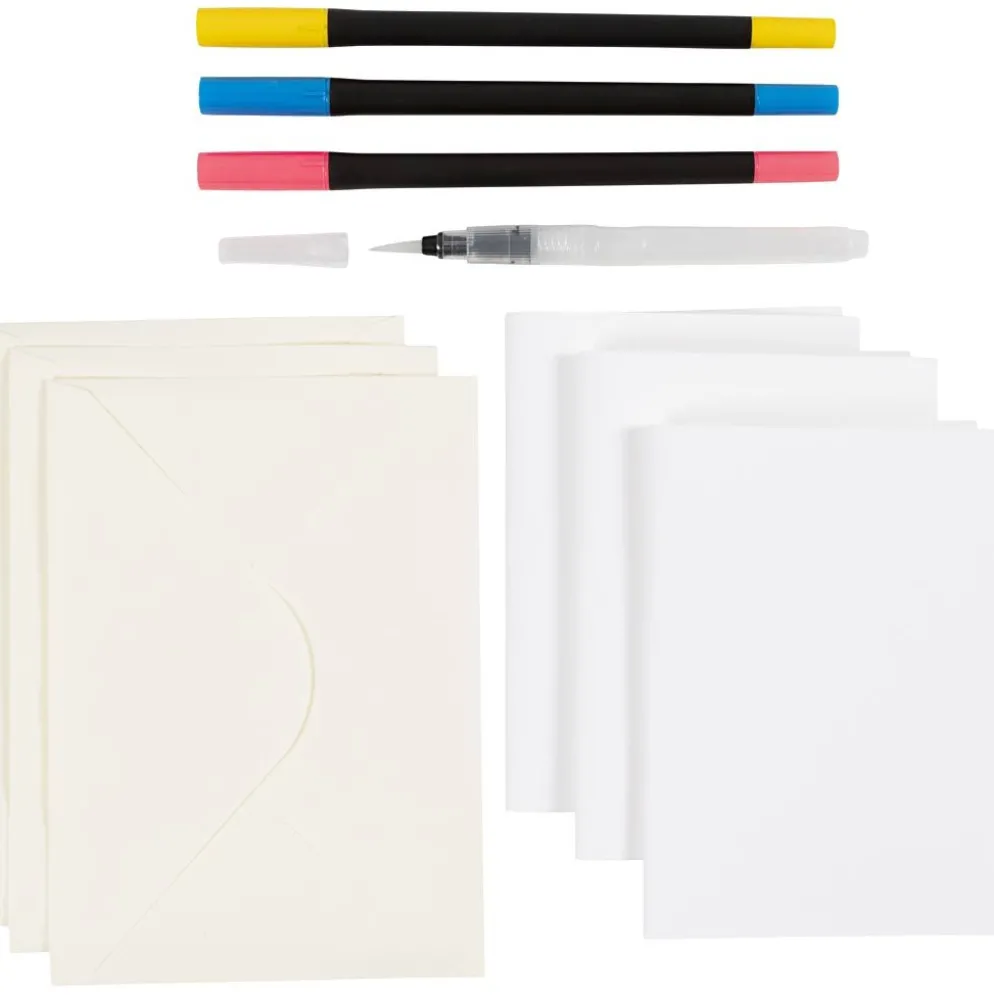 Mini DIY Kit Akvarell, Kort och kuvert, 1 förp.