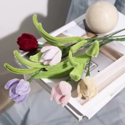 Mini DIY Kit Blommor av Piprensare, Tulpaner, mixade färger, 1 förp.